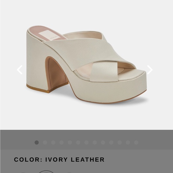 Dolce Vita Wonder Heels Ivory Leather - Picture 5 of 6